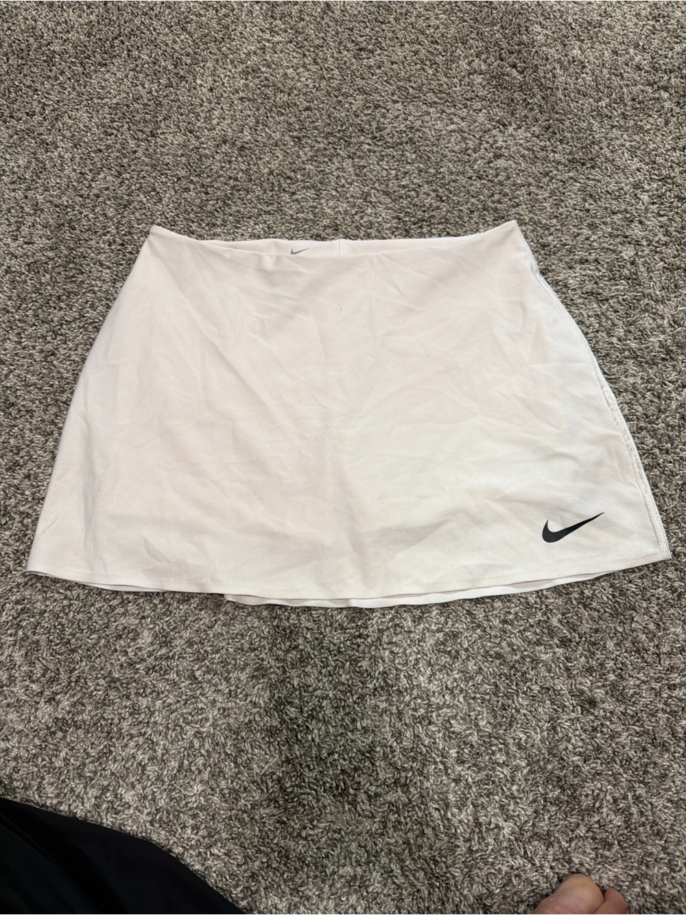Nike White Circle Skirt with Black Swoosh - Women's